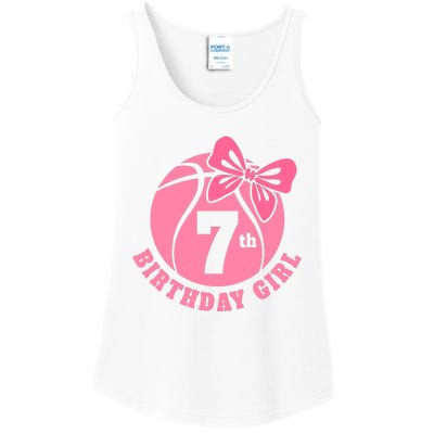 7th Birthday Girl Gift For Basketball Birthday Ladies Essential Tank