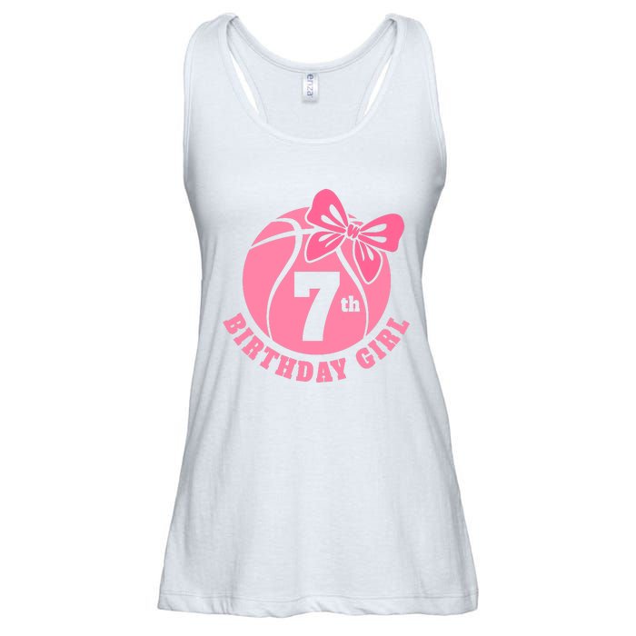 7th Birthday Girl Gift For Basketball Birthday Ladies Essential Flowy Tank