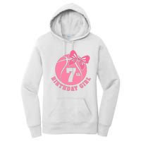 7th Birthday Girl Gift For Basketball Birthday Women's Pullover Hoodie