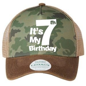 7th Birthday. It's My 7 Birthday 7 Year Old Birthday Legacy Tie Dye Trucker Hat