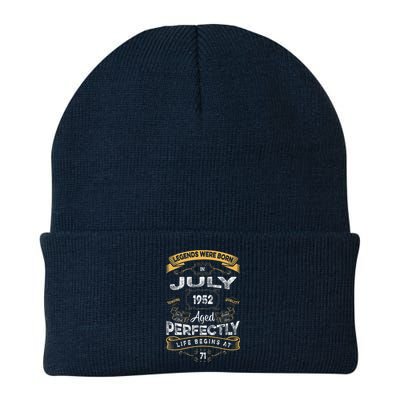 71th Birthday Legends Were Born In July 1952 Knit Cap Winter Beanie