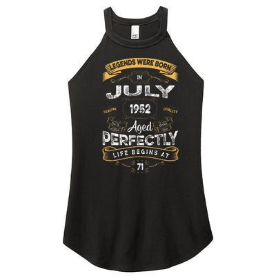 71th Birthday Legends Were Born In July 1952 Women’s Perfect Tri Rocker Tank