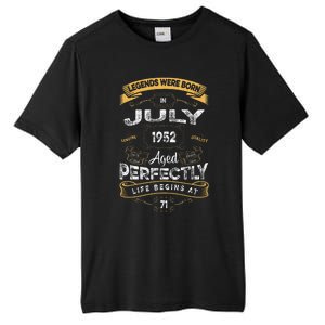 71th Birthday Legends Were Born In July 1952 Tall Fusion ChromaSoft Performance T-Shirt