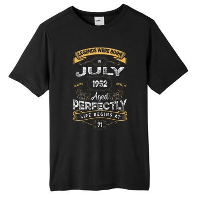 71th Birthday Legends Were Born In July 1952 Tall Fusion ChromaSoft Performance T-Shirt