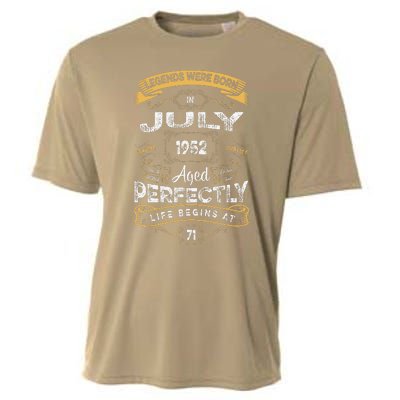 71th Birthday Legends Were Born In July 1952 Cooling Performance Crew T-Shirt