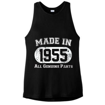 70th Birthday Made In 1955 All Genuine Parts Ladies PosiCharge Tri-Blend Wicking Tank