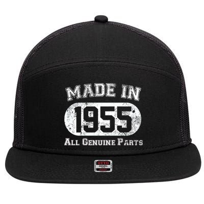 70th Birthday Made In 1955 All Genuine Parts 7 Panel Mesh Trucker Snapback Hat