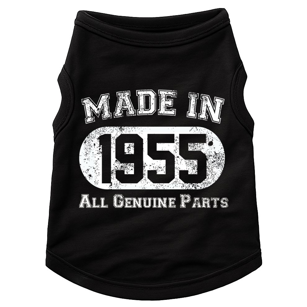 70th Birthday Made In 1955 All Genuine Parts Doggie Tank