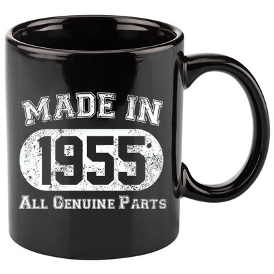 70th Birthday Made In 1955 All Genuine Parts 11oz C Handle Ceramic Mug