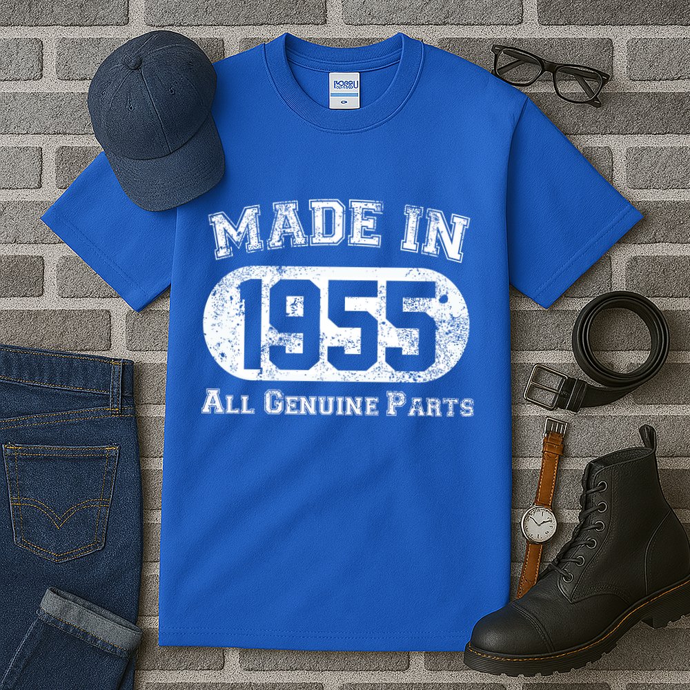 70th Birthday Made In 1955 All Genuine Parts Tall T-Shirt