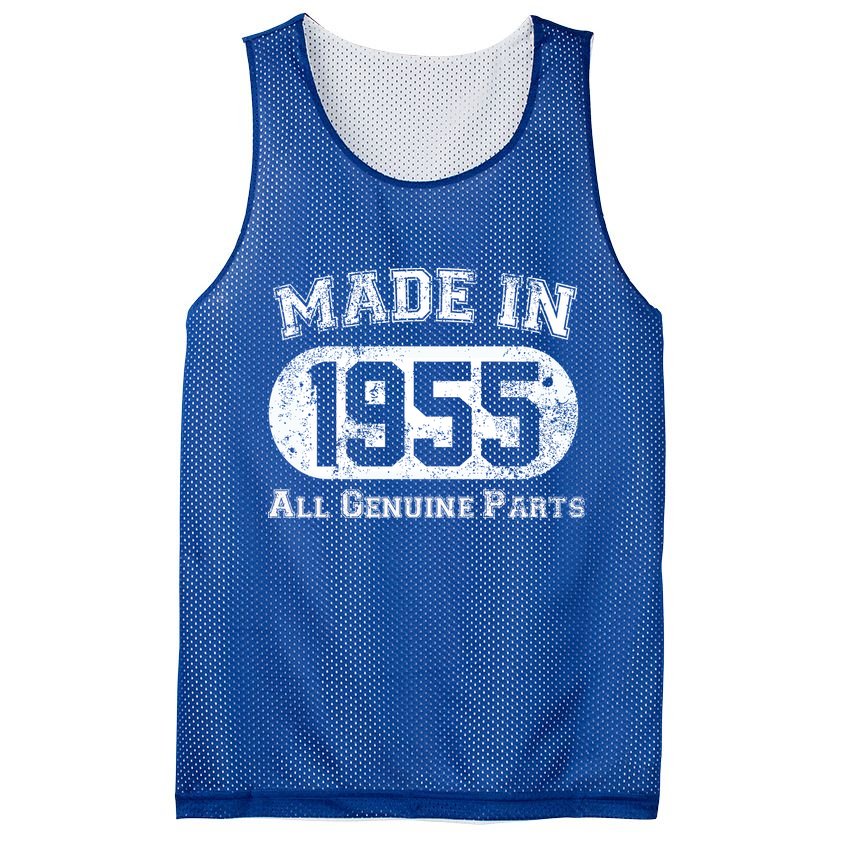 70th Birthday Made In 1955 All Genuine Parts Mesh Reversible Basketball Jersey Tank