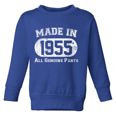 70th Birthday Made In 1955 All Genuine Parts Toddler Sweatshirt