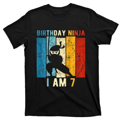 7th Birthday Ninja 7 Year Old Birthday T-Shirt