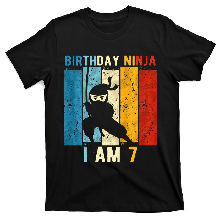 7th Birthday Ninja 7 Year Old Birthday T-Shirt