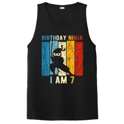 7th Birthday Ninja 7 Year Old Birthday PosiCharge Competitor Tank