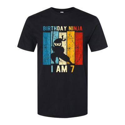 7th Birthday Ninja 7 Year Old Birthday Softstyle CVC T-Shirt