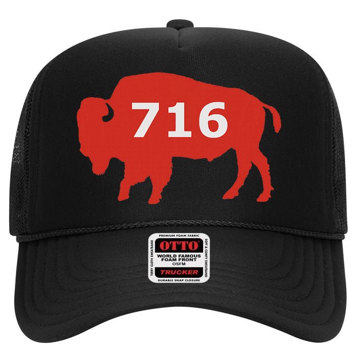 716 Buffalo Ny High Crown Mesh Back Trucker Hat