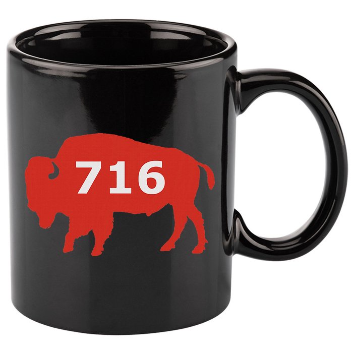 716 Buffalo Ny 11oz C Handle Ceramic Mug