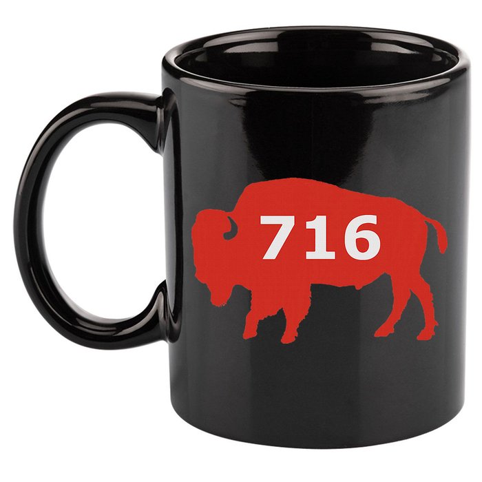 716 Buffalo Ny 11oz C Handle Ceramic Mug