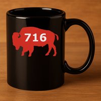 716 Buffalo Ny 11oz C Handle Ceramic Mug