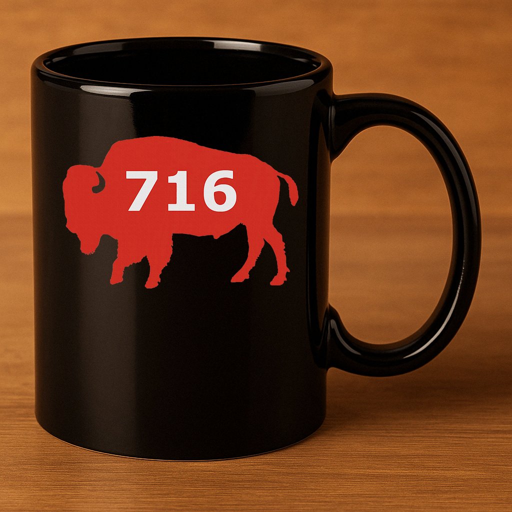 716 Buffalo Ny 11oz C Handle Ceramic Mug