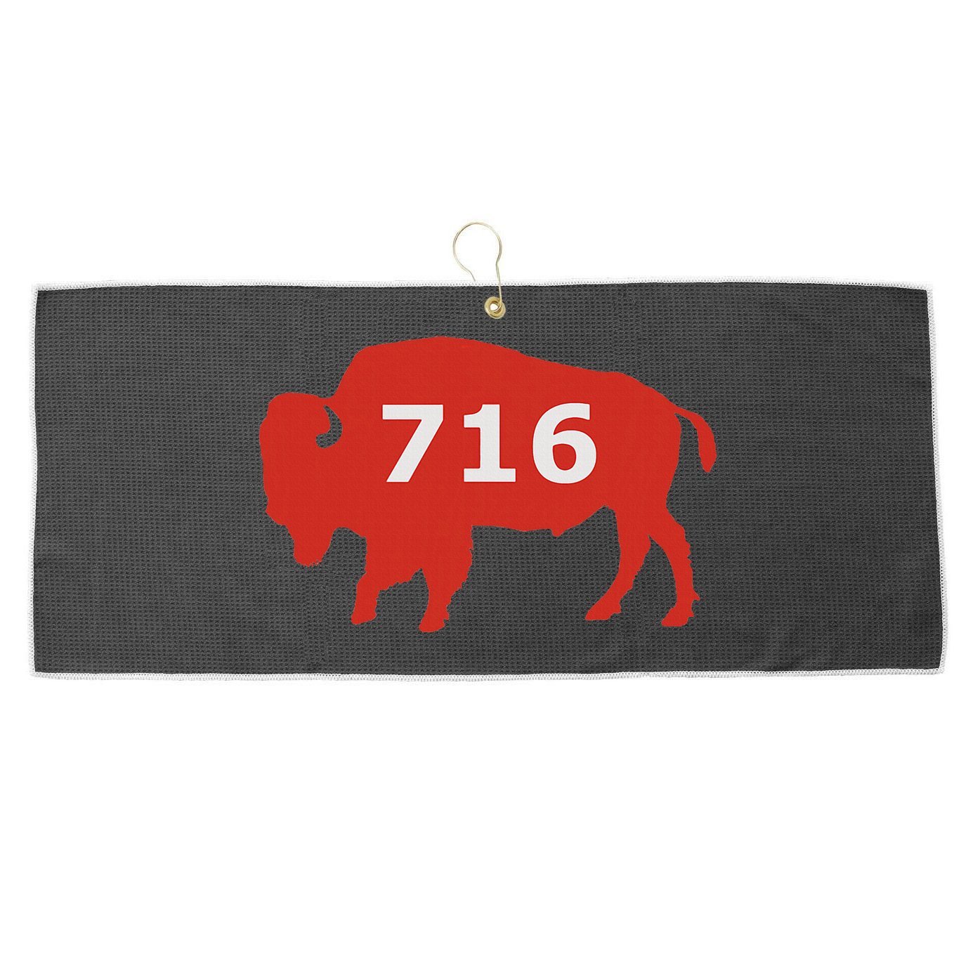 716 Buffalo Ny Large Microfiber Waffle Golf Towel