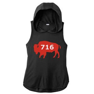 716 Buffalo Ny Ladies PosiCharge Tri-Blend Wicking Draft Hoodie Tank