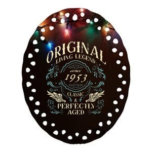 70th Birthday Original Living Legend Since 1953 Born in 1953 Ceramic Oval Ornament