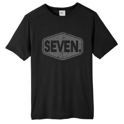 7th Birthday Of Boy Or Girl 7 Years Old Seven Tall Fusion ChromaSoft Performance T-Shirt