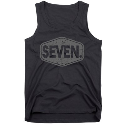 7th Birthday Of Boy Or Girl 7 Years Old Seven Tank Top