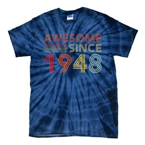 75 Birthday Present Decorations  Wo 1948 BDay 75th Birthday Present Tie-Dye T-Shirt