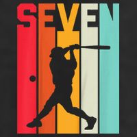 7th Birthday Retro Baseball 7 Years Old 7 Panel Mesh Trucker Snapback Hat