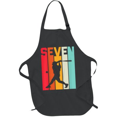 7th Birthday Retro Baseball 7 Years Old Apron