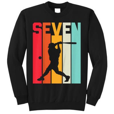 7th Birthday Retro Baseball 7 Years Old Sweatshirt