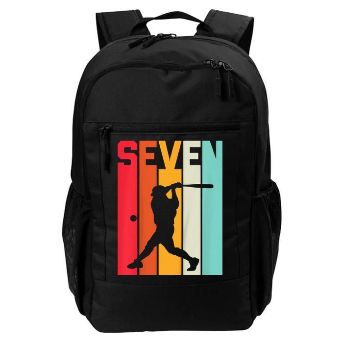 7th Birthday Retro Baseball 7 Years Old Backpack