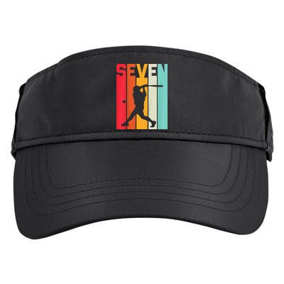 7th Birthday Retro Baseball 7 Years Old Adult Drive Performance Visor