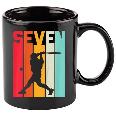 7th Birthday Retro Baseball 7 Years Old 11oz C Handle Ceramic Mug