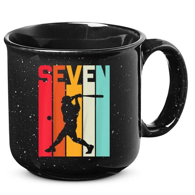 7th Birthday Retro Baseball 7 Years Old 15oz Campfire Ceramic Mug