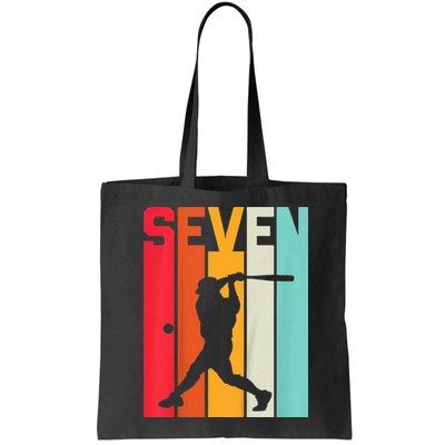 7th Birthday Retro Baseball 7 Years Old Bag