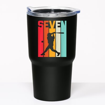 7th Birthday Retro Baseball 7 Years Old Tumbler