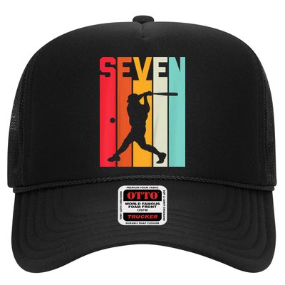 7th Birthday Retro Baseball 7 Years Old Hat