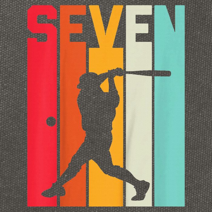 7th Birthday Retro Baseball 7 Years Old Cotton Canvas Backpack
