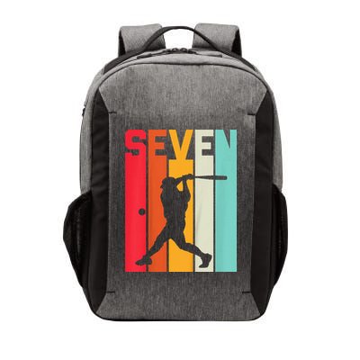 7th Birthday Retro Baseball 7 Years Old Vector Backpack