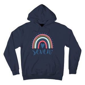 7th Birthday Rainbow Seven Year Old Cute Tall Hoodie