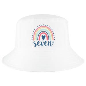 7th Birthday Rainbow Seven Year Old Cute Cool Comfort Performance Bucket Hat