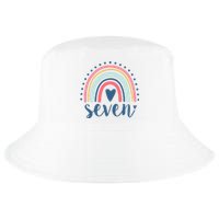 7th Birthday Rainbow Seven Year Old Cute Cool Comfort Performance Bucket Hat