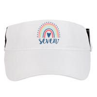 7th Birthday Rainbow Seven Year Old Cute Adult Drive Performance Visor