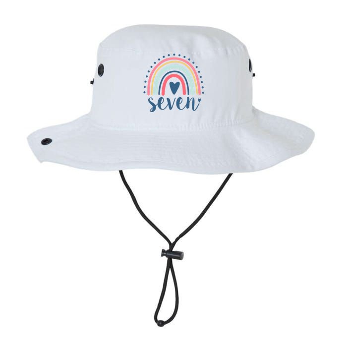 7th Birthday Rainbow Seven Year Old Cute Legacy Cool Fit Booney Bucket Hat