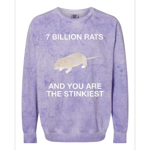 7 Billion Rats And You Are The Stinkiest Colorblast Crewneck Sweatshirt