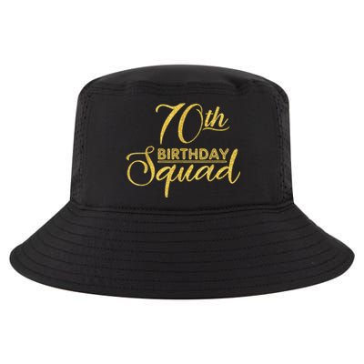 70th Birthday Squad Party Birthday Bday Yellow Gold Birthday Cool Comfort Performance Bucket Hat